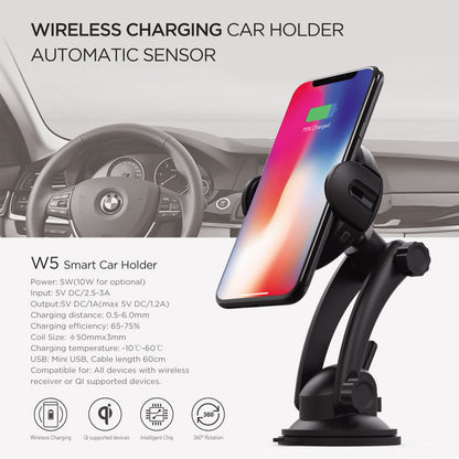 Car Phone Holder and Wireless Charger From Shloob
